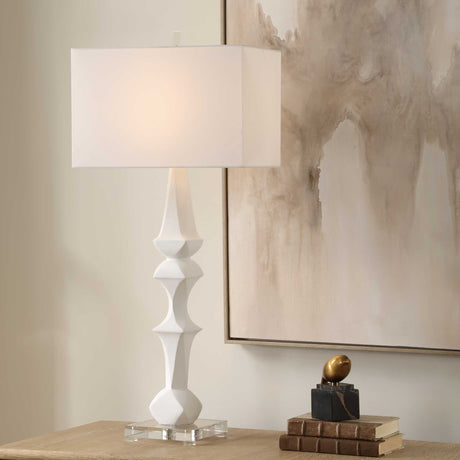Mayme Table Lamp - White by Uttermost - View 2