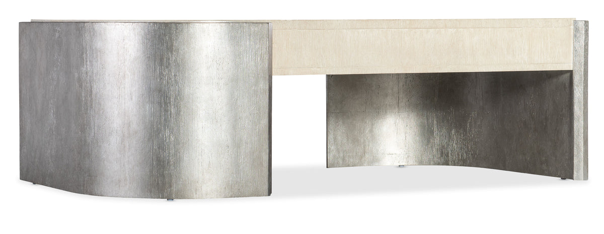 Melange Silverfrost Coffee Table - Silver / Beige by Hooker Furniture - View 3
