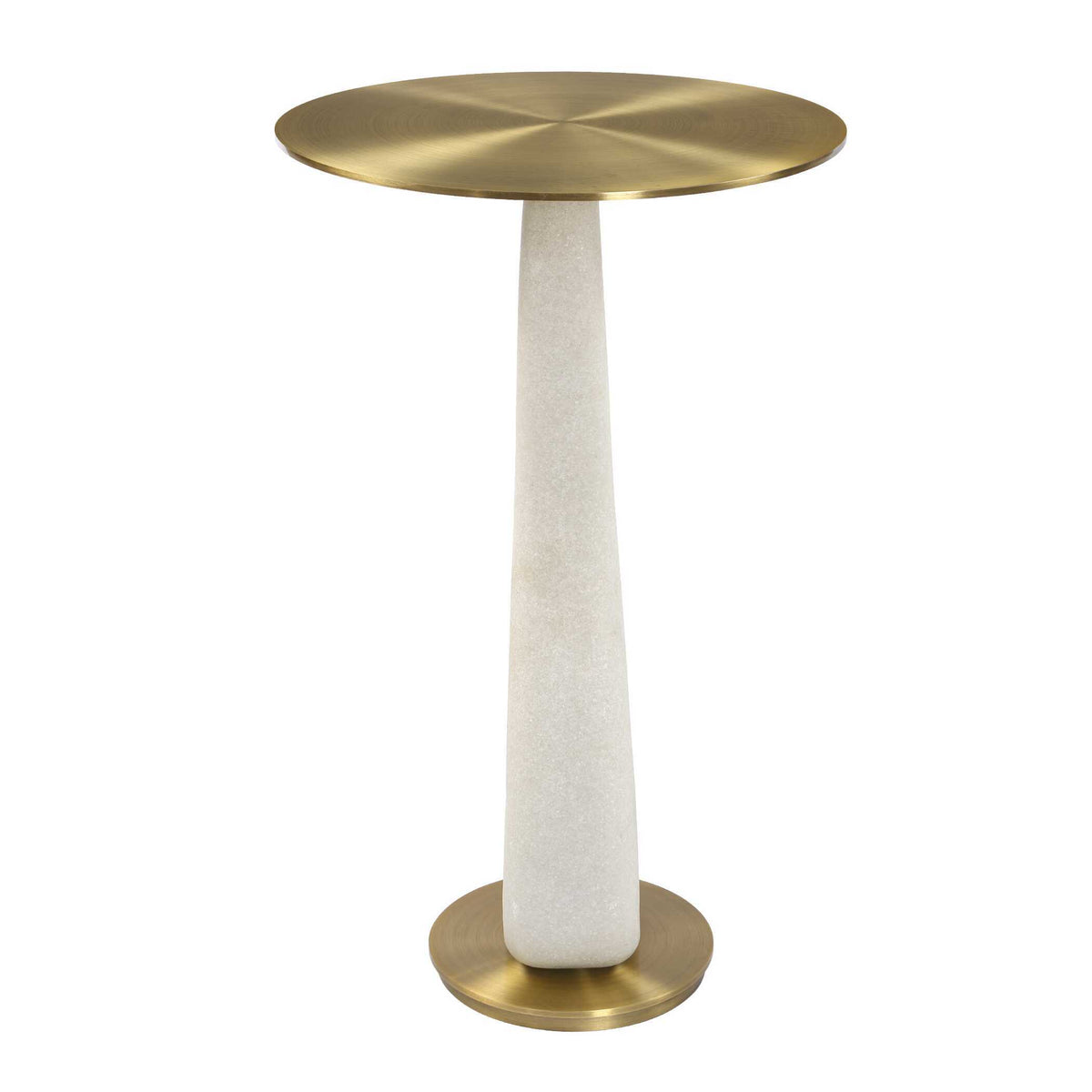 Sonia Modern Accent Table Brass - Gold / White by Uttermost - View 5