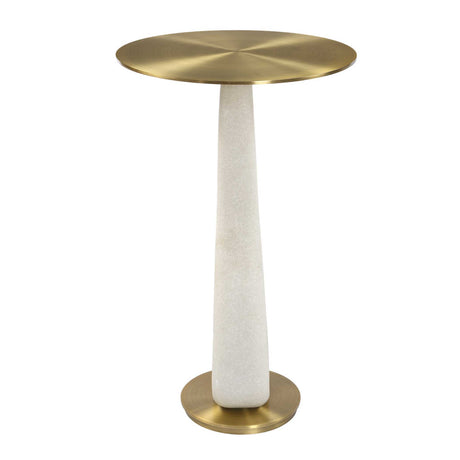 Sonia Modern Accent Table Brass - Gold / White by Uttermost - View 5