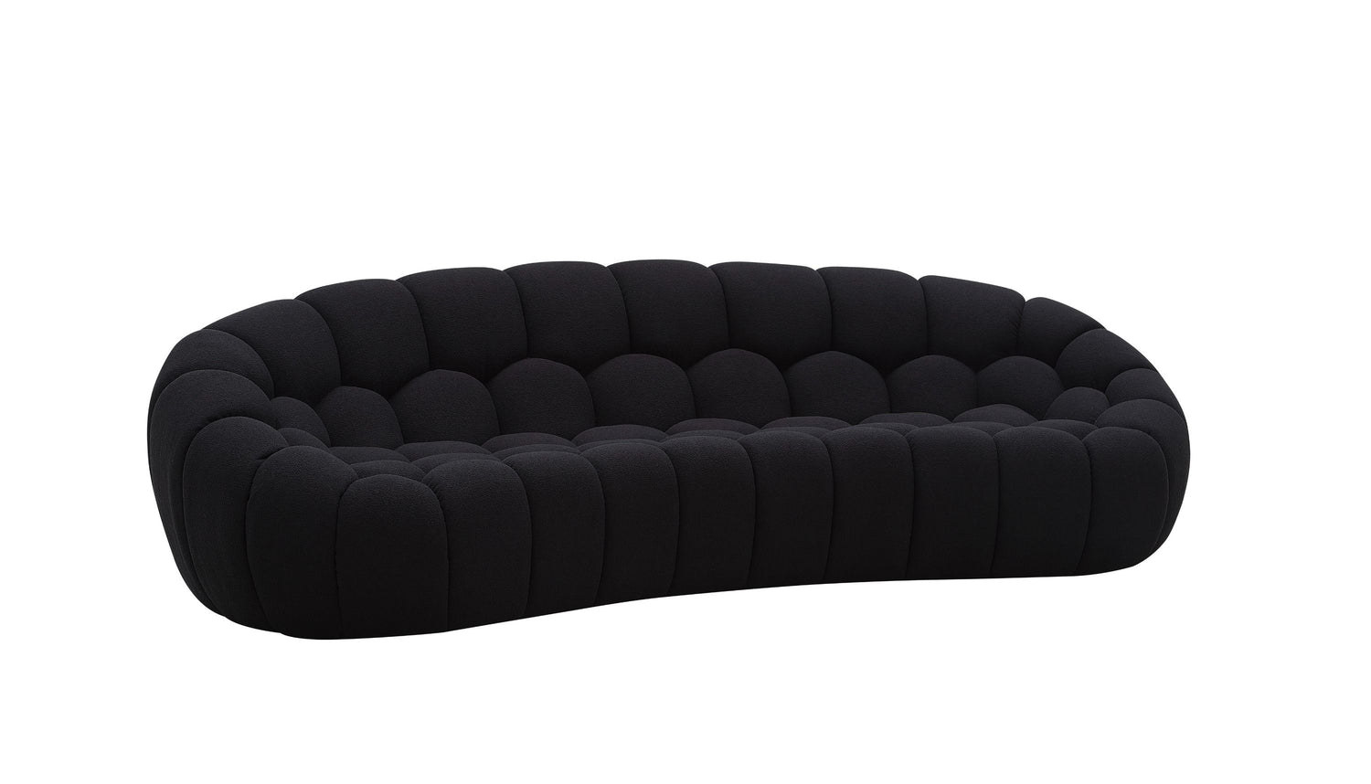 Divani Casa Yolonda - Modern Curved Black Fabric Sofa | VIG - Home Elegance USA