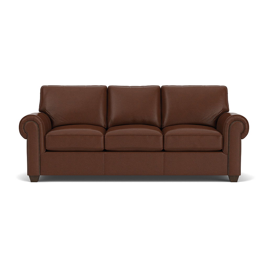 Carson Leather Sofa, Nailhead Trim | Flexsteel