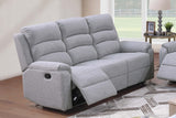 Modern Motion Sofa 1pc Horizontal Tufting Cushion Backrest Upholstered Sofa Sincere Bone Finish Primary Living Room Furniture