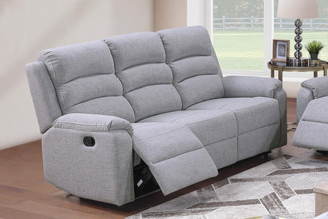 Modern Motion Sofa 1pc Horizontal Tufting Cushion Backrest Upholstered Sofa Sincere Bone Finish Primary Living Room Furniture