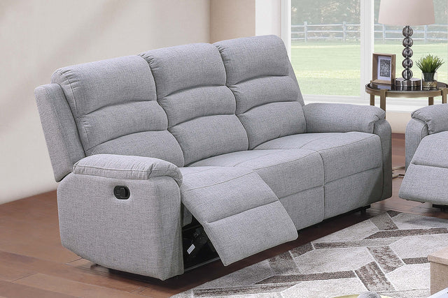 Modern Motion Sofa 1pc Horizontal Tufting Cushion Backrest Upholstered Sofa Sincere Bone Finish Primary Living Room Furniture
