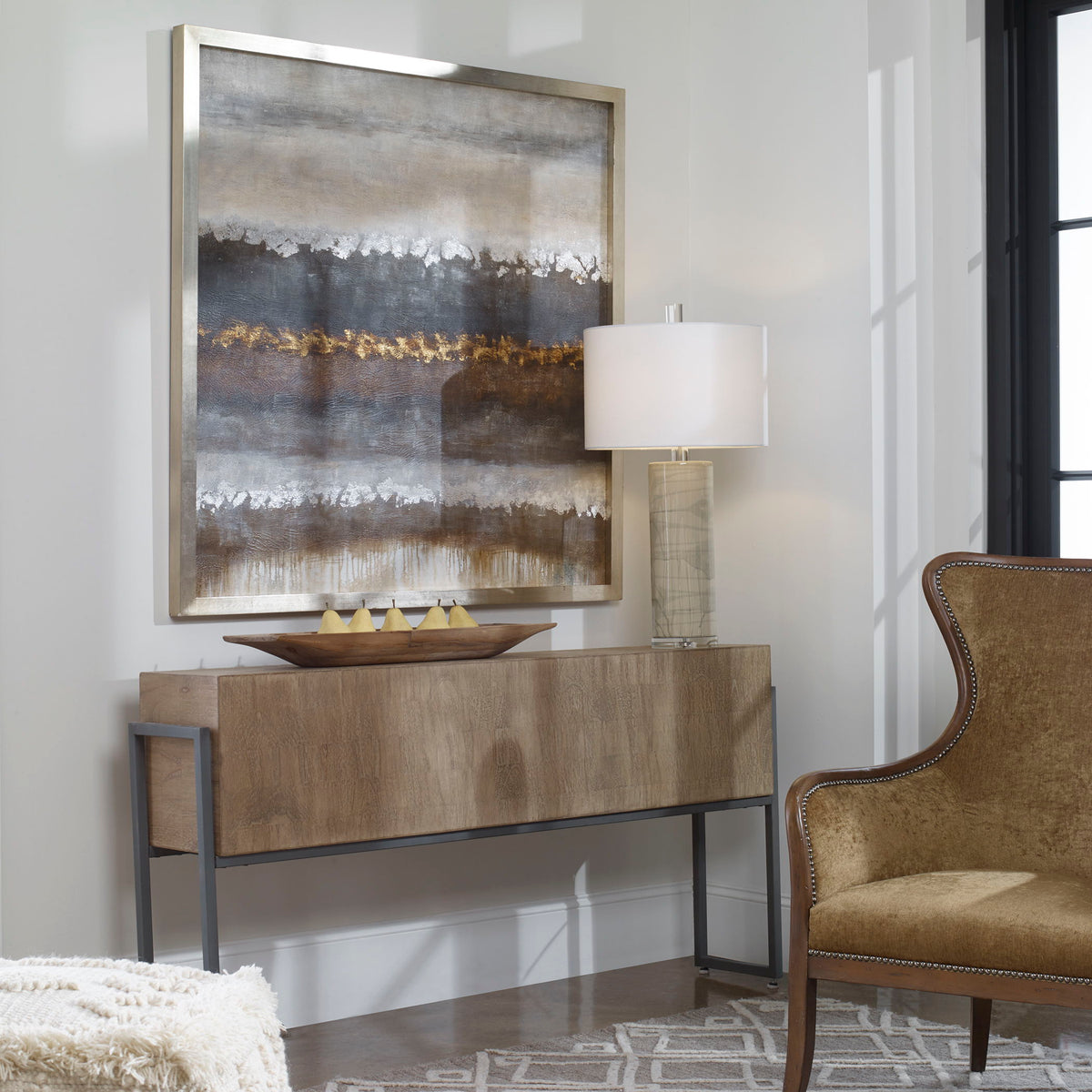 Layers Landscape Art - Silver / Light Brown by Uttermost - View 2