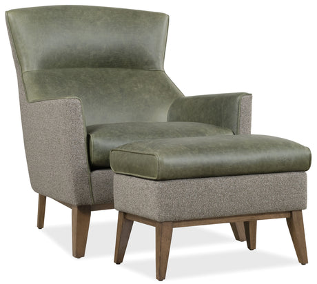 Camille Chair - Dark Green / Gray by Hooker Furniture - View 2