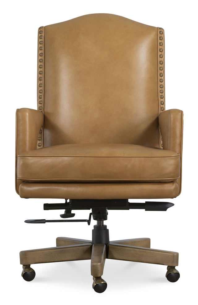 Rochelle Executive Swivel Tilt Chair - Light Brown by Hooker Furniture - View 7