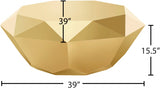 Gemma 3 Piece Occasional Table Set In Gold - 222Gold-3Set | Meridian - sold by Home Elegance USA