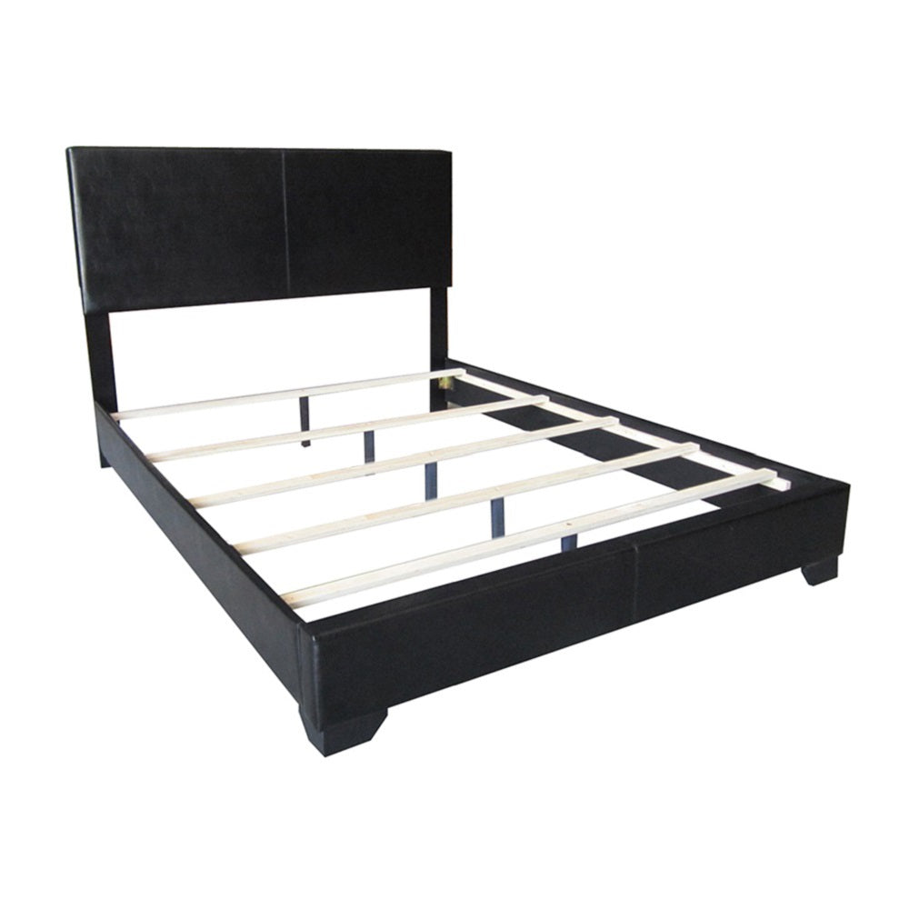 Acme - Ireland III EK Bed 14337EK Black Synthetic Leather