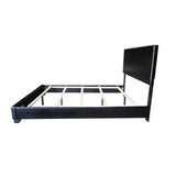 Acme - Ireland III EK Bed 14337EK Black Synthetic Leather