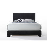 Acme - Ireland III EK Bed 14337EK Black Synthetic Leather