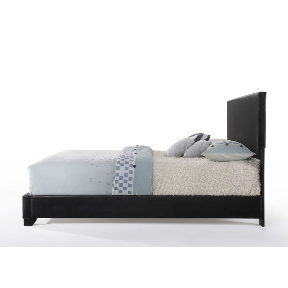 Acme - Ireland III EK Bed 14337EK Black Synthetic Leather