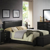 Acme - Ireland III EK Bed 14337EK Black Synthetic Leather