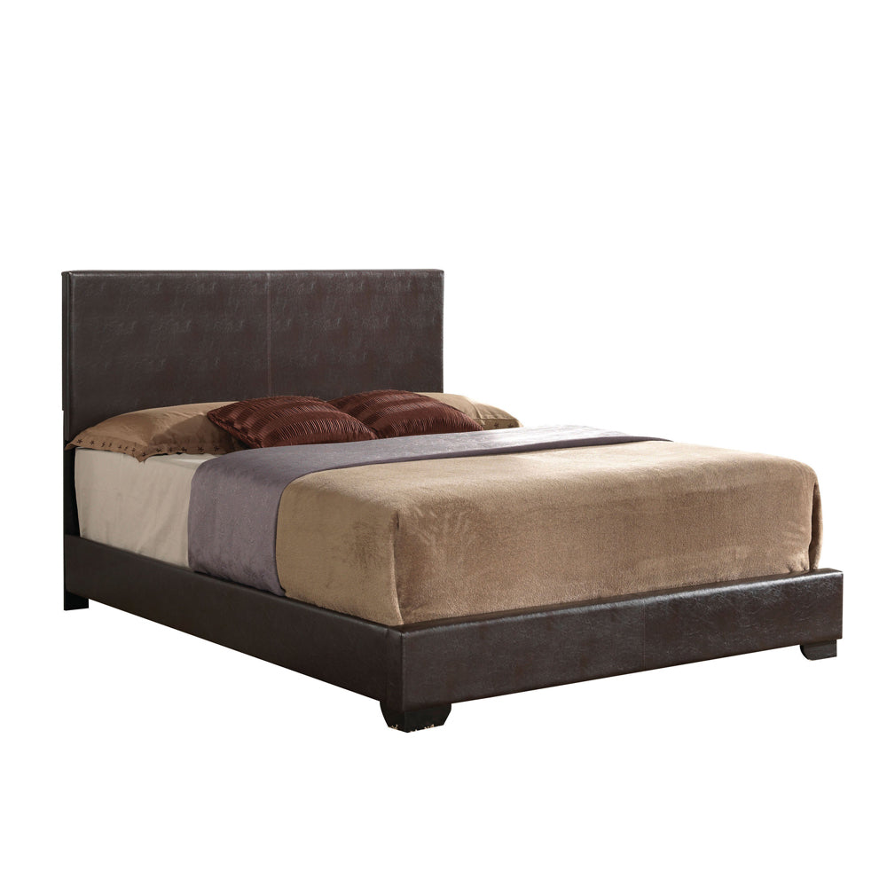 Acme - Ireland III EK Bed 14367EK Brown Synthetic Leather