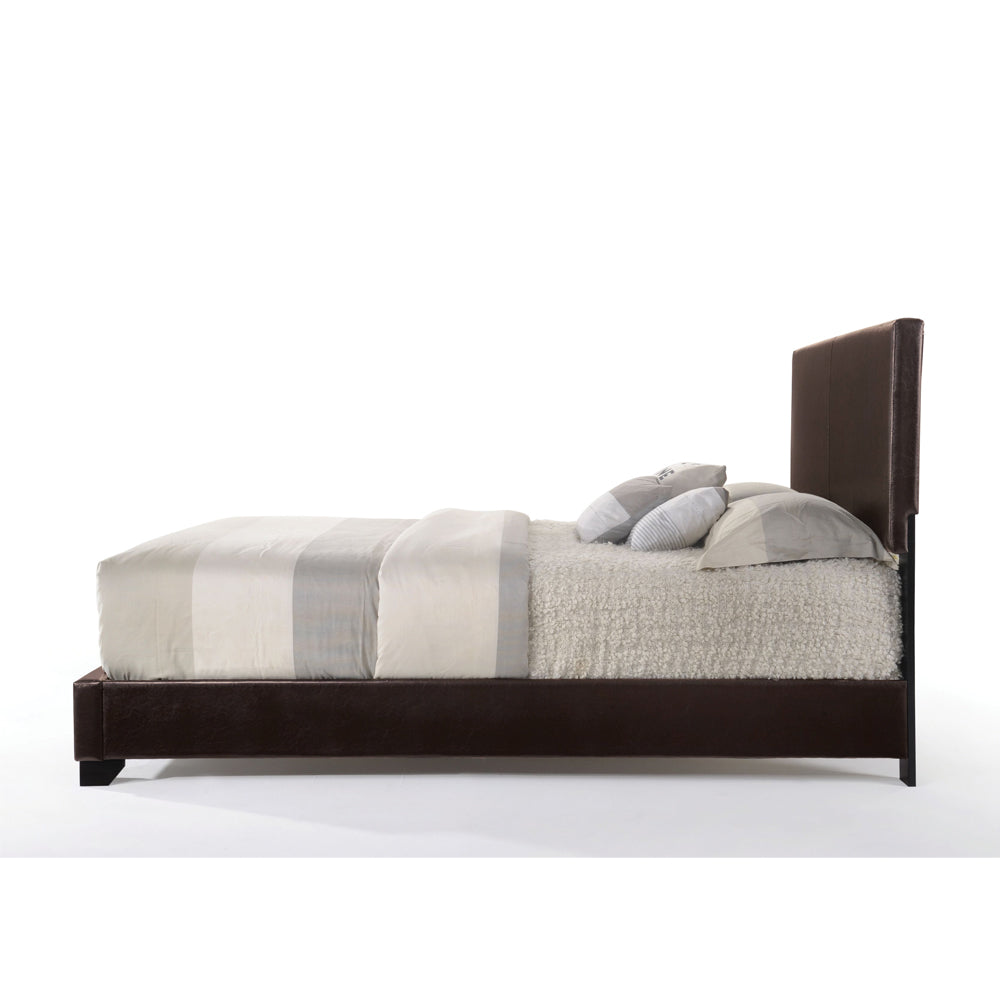 Acme - Ireland III EK Bed 14367EK Brown Synthetic Leather