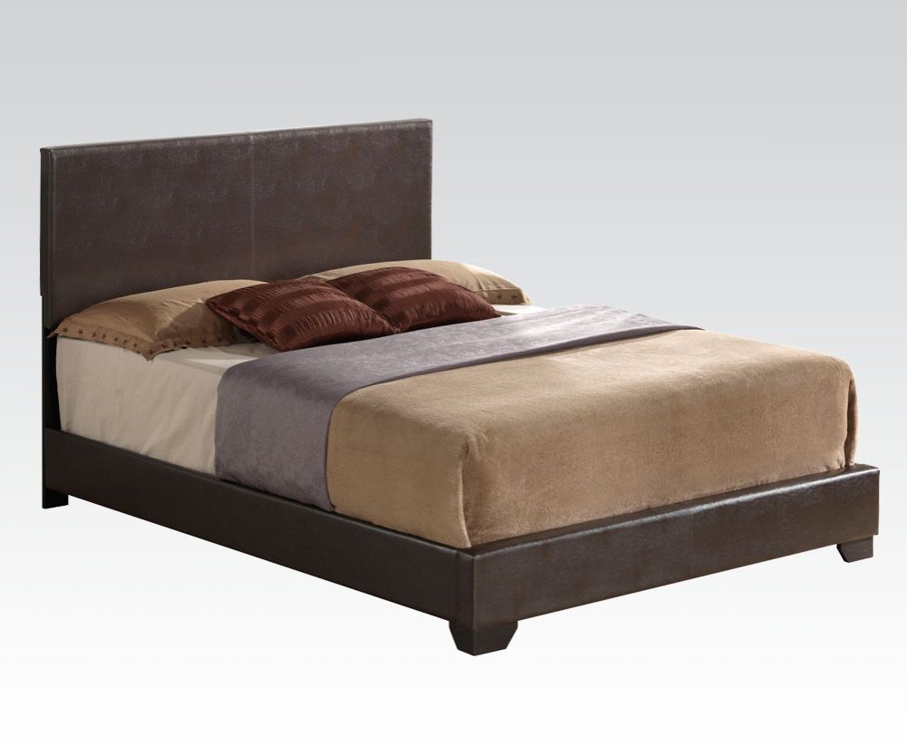 Acme - Ireland III Queen Bed 14370Q Brown Synthetic Leather