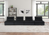 Anna Black Velvet 4 - Seater Modular Sofa - B061S00695 - Home Elegance USA - 1