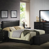 Acme - Ireland III Full Bed 14440F Black Synthetic Leather