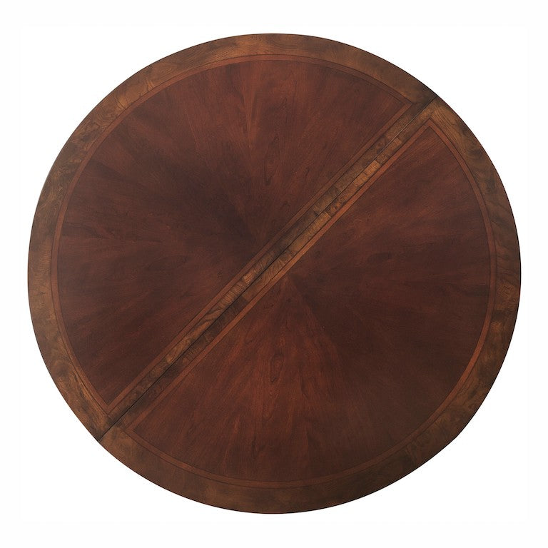 Homelegance Deryn Park Round/Oval Extendable Dining Table Set in Cherry Finish with Gold Tipping – 2243-76 Collection - Home Elegance USA