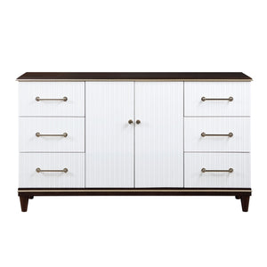 Homelegance Niles Dresser in White and Cherry 1451-5 - Home Elegance USA