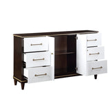 Homelegance Niles Dresser in White and Cherry 1451-5 - Home Elegance USA
