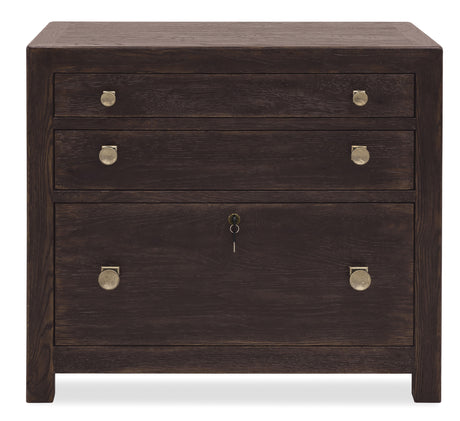Driftwood Three Drawer Chest Burnt Timber - Dark Brown by Hooker Furniture - View 2
