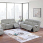 Motion Sofa Loveseat w Console Ash Color Fur Like Corduroy 2pc Reclining Sofa Set Living Room