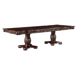 Homelegance Adelina 7 Piece Traditional Double Pedestal Dining Room Set – Cherry & Gold Finish - Home Elegance USA