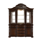 Homelegance Adelina 7 Piece Traditional Double Pedestal Dining Room Set – Cherry & Gold Finish - Home Elegance USA