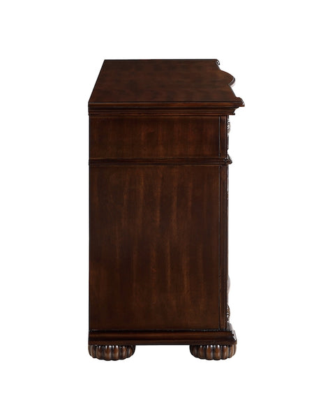 Homelegance Adelina Traditional Double Pedestal Dining Room Set – Cherry & Gold Finish - sold by Home Elegance USA