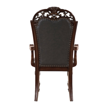 Homelegance Adelina Traditional Double Pedestal Dining Room Set – Cherry & Gold Finish - sold by Home Elegance USA