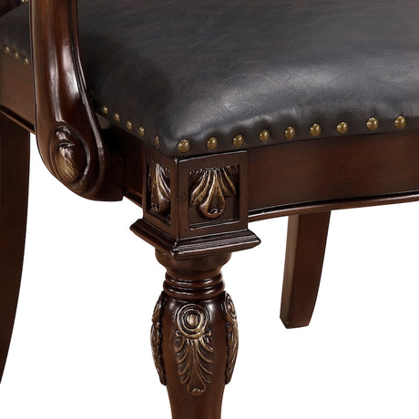 Homelegance Adelina Traditional Double Pedestal Dining Room Set – Cherry & Gold Finish - sold by Home Elegance USA
