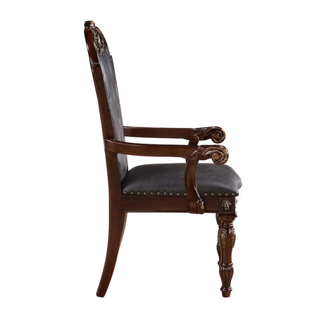 Homelegance Adelina Traditional Double Pedestal Dining Room Set – Cherry & Gold Finish - sold by Home Elegance USA