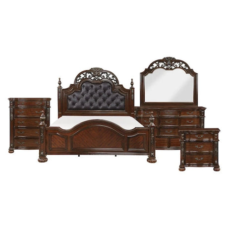 Adelina Traditional Bedroom Set in Cherry Finish – Homelegance 1468 - sold by Home Elegance USA