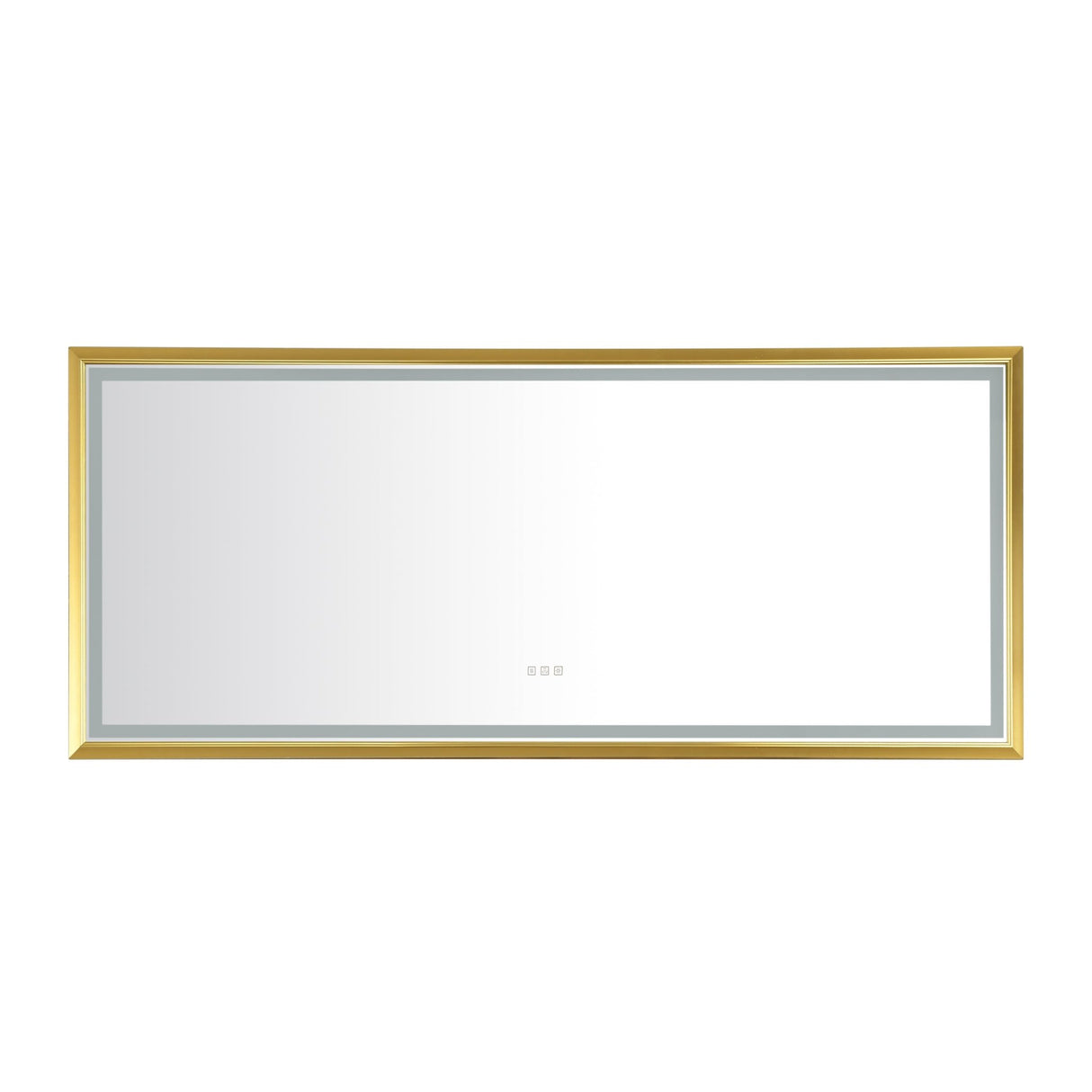 88 in. W x 38 in. H Oversized Rectangular Black Framed LED Mirror Anti - Fog Dimmable Wall Mount Bathroom Vanity Mirror HD Wall Mirror Kit For Gym And Dance Studio 38 X 88Inches With Safety Ba - W127260143 - image - 5