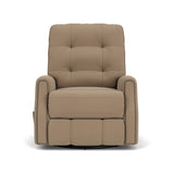 Devon Transitional Leather Swivel Gliding Recliner, Nailhead Trim | Flexsteel