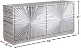 Silverton Sideboard Buffet in Silver Leaf Finish – Elegant Storage for Dining Rooms