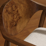 Augusta Burl Dining Chair Brown,White - Dark Brown by Uttermost - View 6