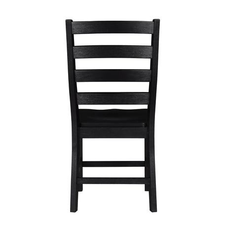Modern Contemporary Black White 5pc Dining Set Table and 4 Side Chairs Set Wooden Kitchen Dining Furniture Casual Style - sold by Home Elegance USA