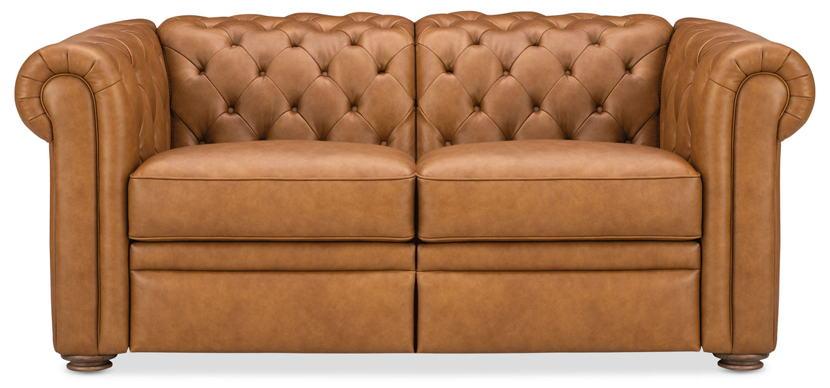 Glover Power Reclining Loveseat With Power Headrest - Light Brown by Hooker Furniture - View 1