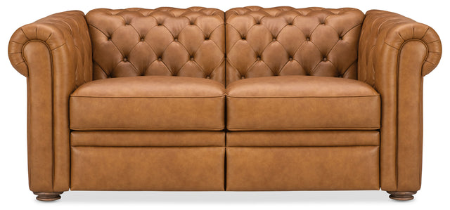 Glover Power Reclining Loveseat With Power Headrest - Light Brown by Hooker Furniture - View 1