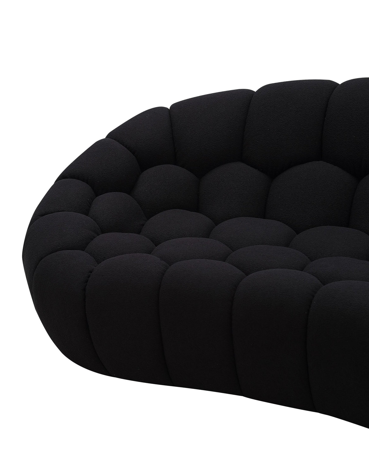 Divani Casa Yolonda - Modern Curved Black Fabric Sofa | VIG - Home Elegance USA