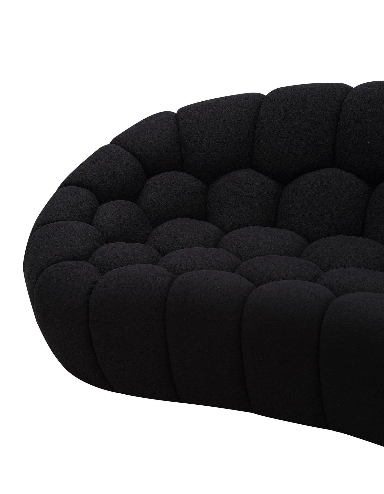 Divani Casa Yolonda - Modern Curved Black Fabric Loveseat | VIG - Home Elegance USA