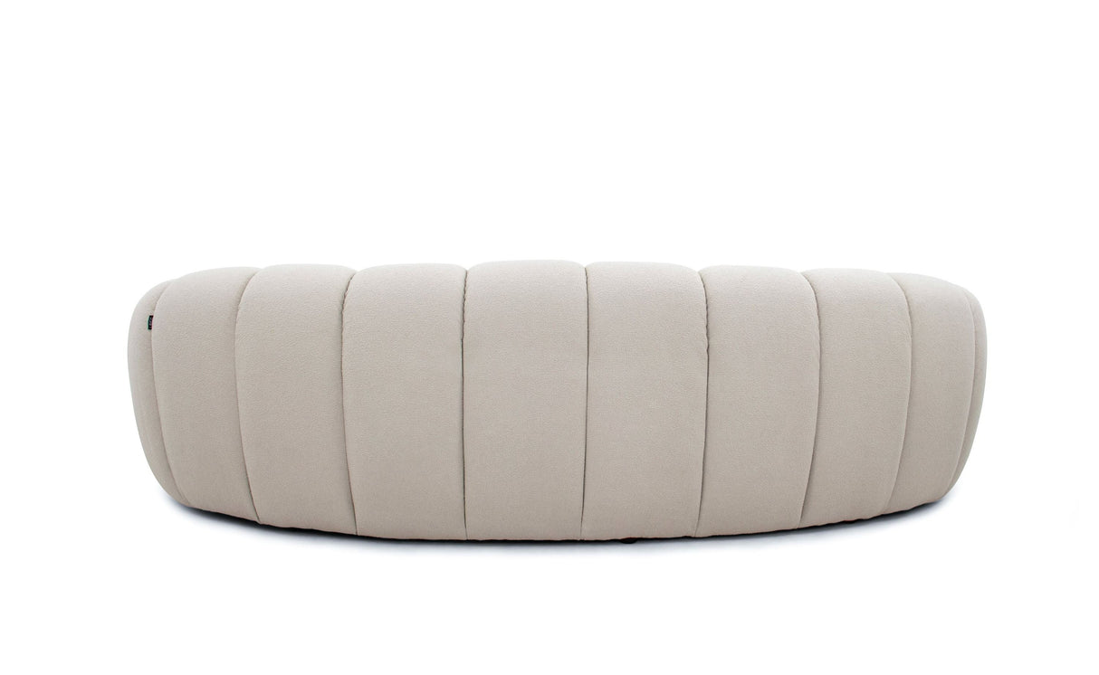 Divani Casa Yolonda - Modern Curved Beige Fabric Sofa Set - Home Elegance USA