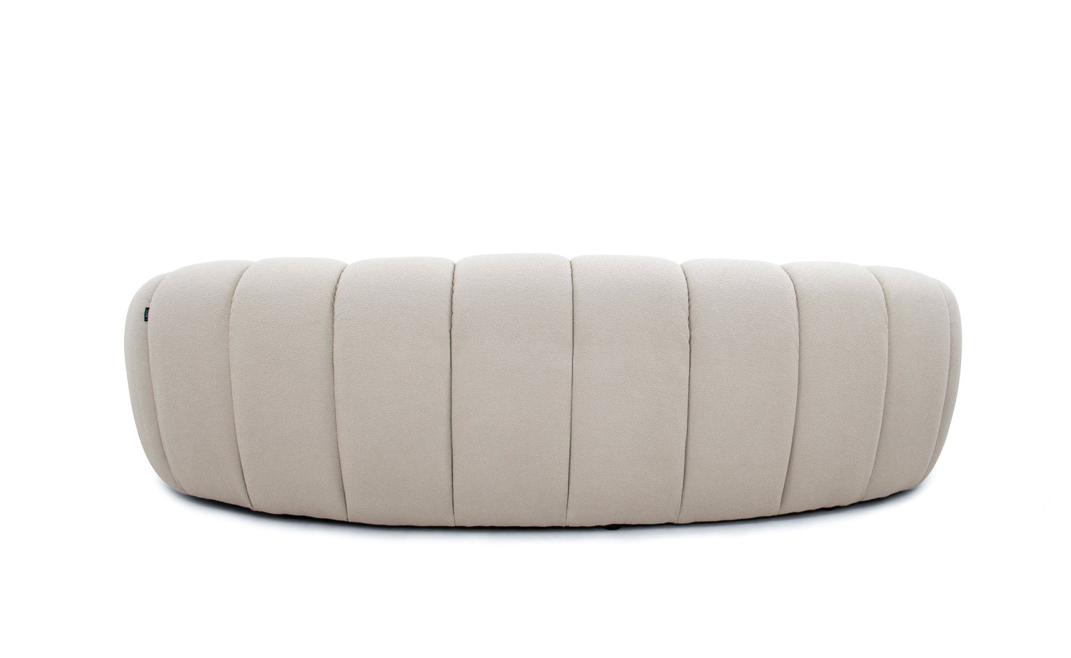 Divani Casa Yolonda - Modern Curved Beige Fabric Sofa - Home Elegance USA