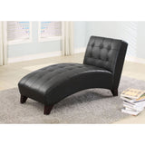 Anna Lounge Chaise 15036 Black Synthetic Leather | Acme - 15036 - Home Elegance USA - 2