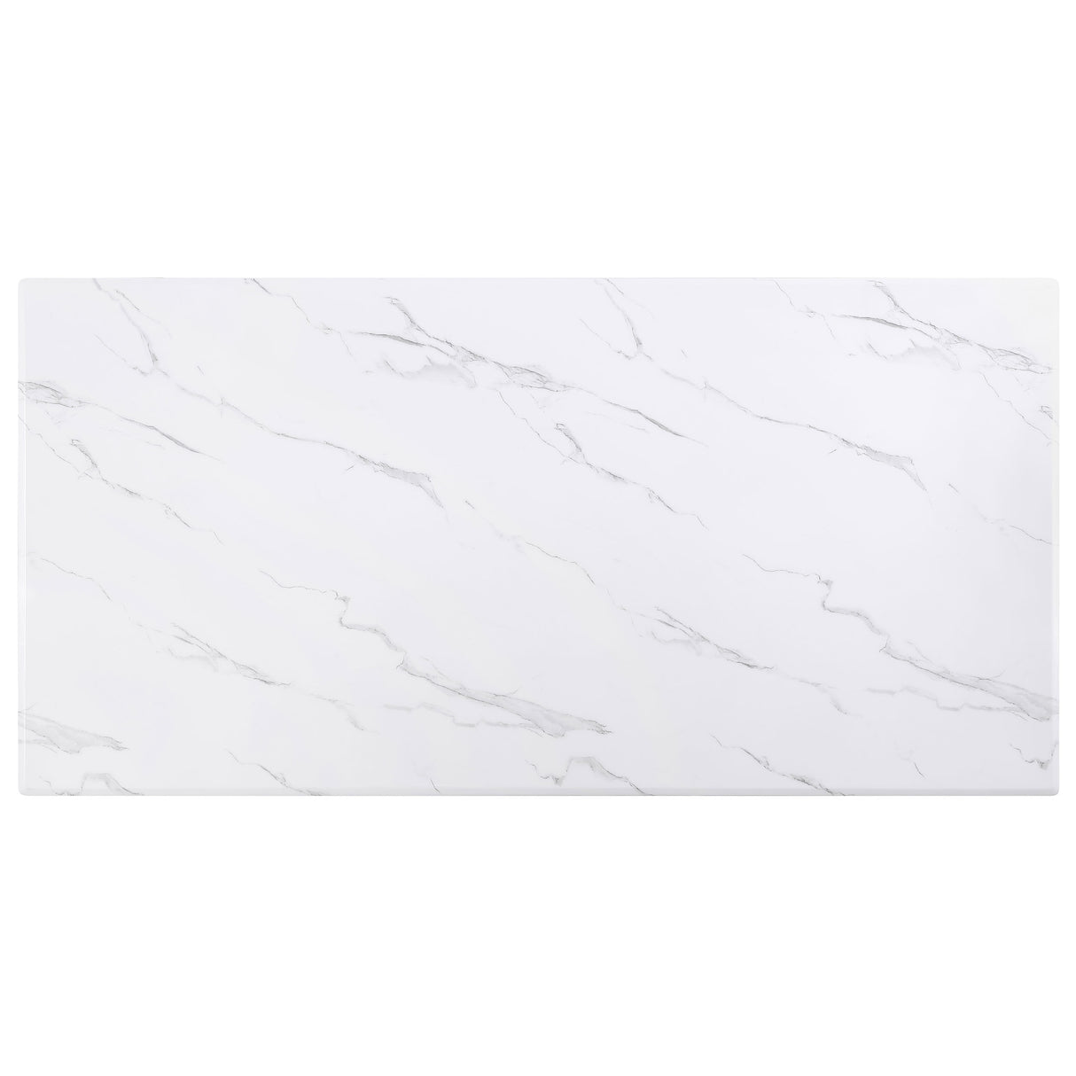 Venera Rectangular 79-inch Faux Marble Dining Table White - Home Elegance USA