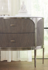 Modern Mood Two Mink Drawer Nightstand - Dark Brown / Dark Gray by Hooker Furniture - View 2