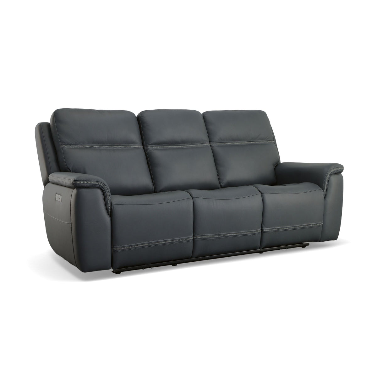 Sawyer Power Reclining Sofa With Power Headrests & Lumbar - Marine | Flexsteel